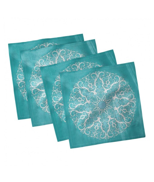 Oriental Theme Set of 4 Napkins  12