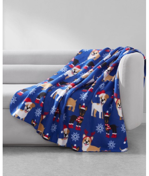 Holiday Printed Fleece Throw  50