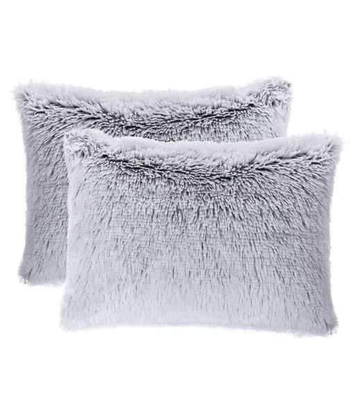 2 Pack Shaggy Throw Pillows  12