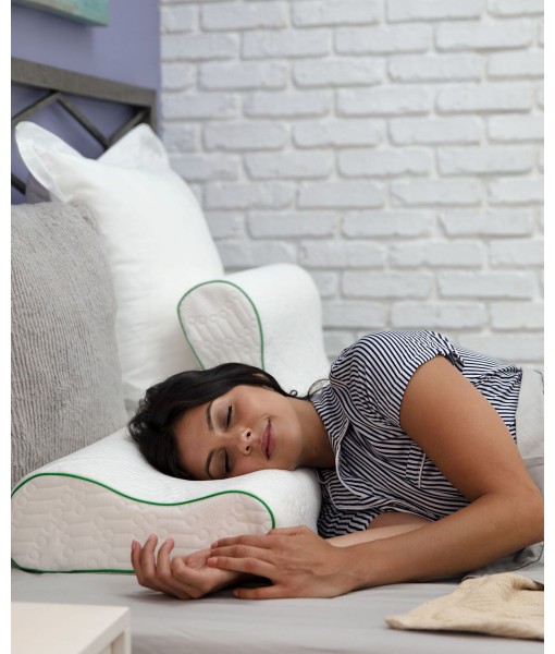 Fresh and Clean Classic Contour Memory Foam Pillow with Ultra-Fresh Treated Fabric  Standard