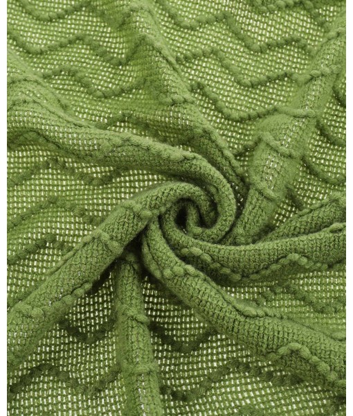 Solid Soft Zigzag Lightweight Throw  60