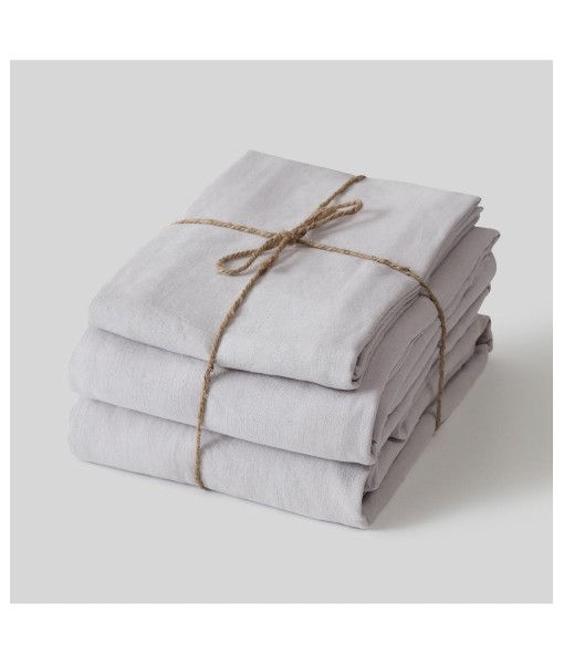 100% Organic Linen 3-Piece Sheet Set- Stonewashed Finish