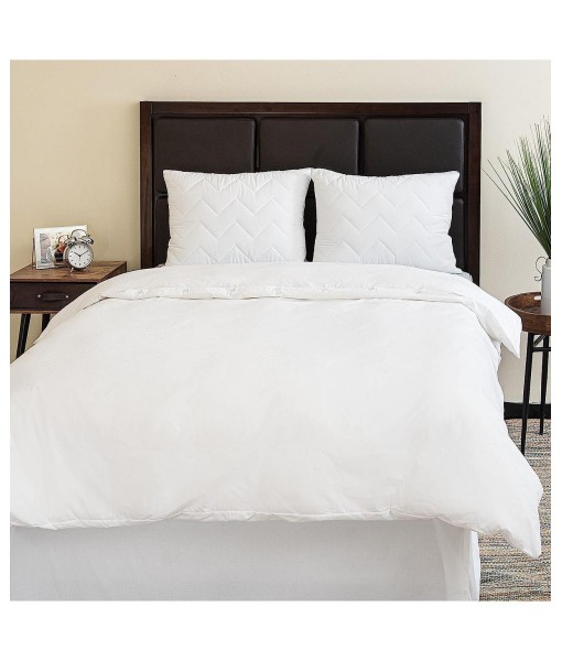 White Duvet Cover Cotton Button Closure White King