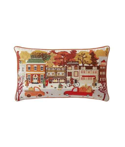 Harvest Walk Embroidered Decorative Pillow  14