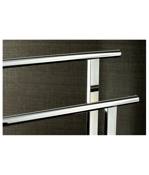 Double L Shape Pedestal Towel Holder in Polished Chrome